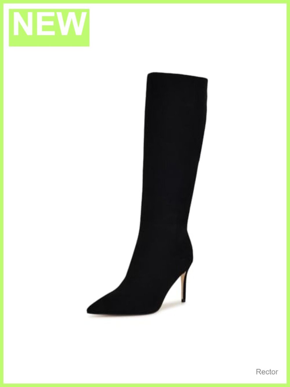 Nine West Women's Cook Wide Calf Knee High Boots Suede Stiletto